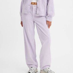 Levi's Baggy Dad Corduroy Pants Light Purple Size 24
